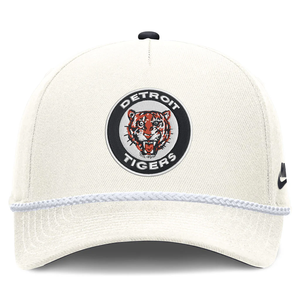 MLB Detroit Tigers Nike Rope Cooperstown Adjustable Hat - Cream - Image 3