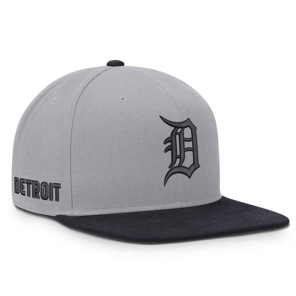 MLB Detroit Tigers Nike Two-Tone Primetime Pro Snapback Hat - Graphite - Image 2