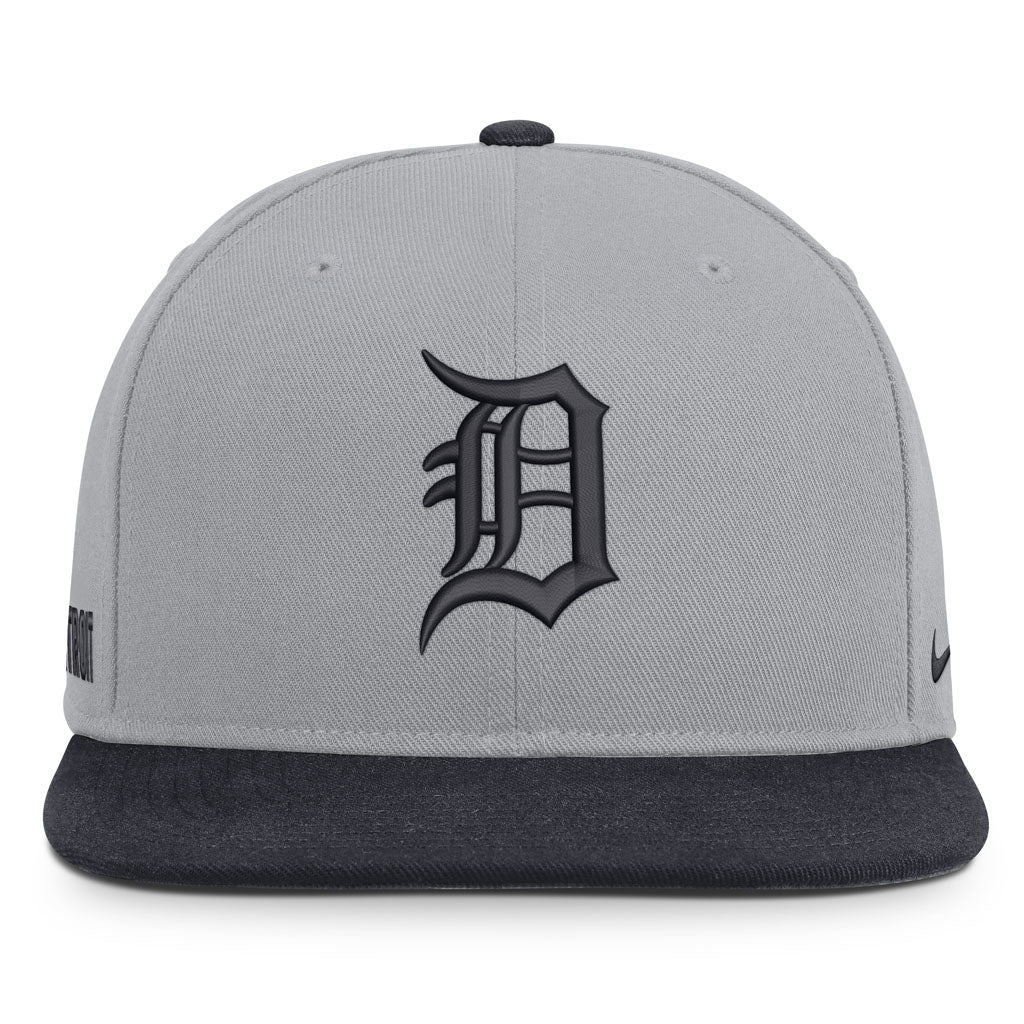 MLB Detroit Tigers Nike Two-Tone Primetime Pro Snapback Hat - Graphite - Image 3