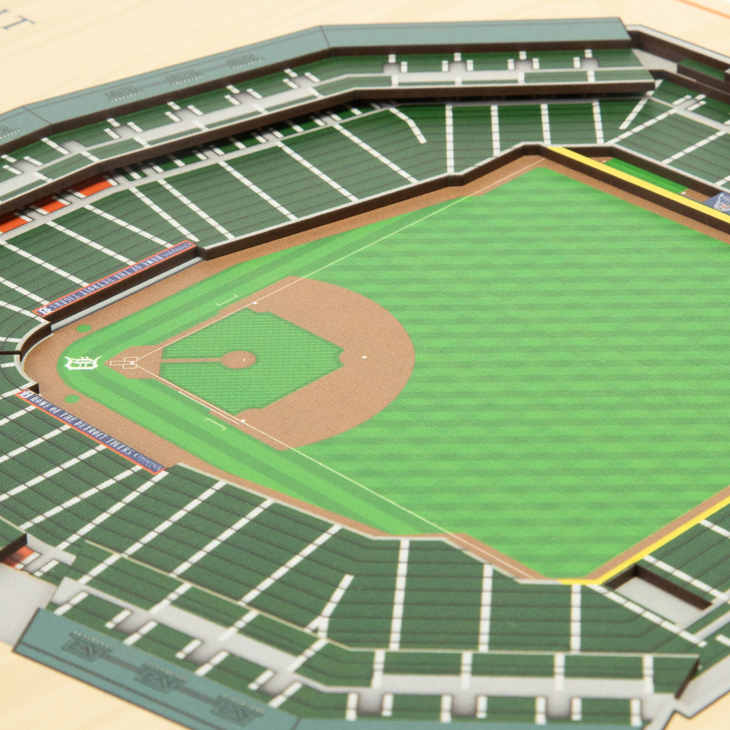 MLB Detroit Tigers You the Fan 5-Layer 3D Stadium View Wall Art - Image 3