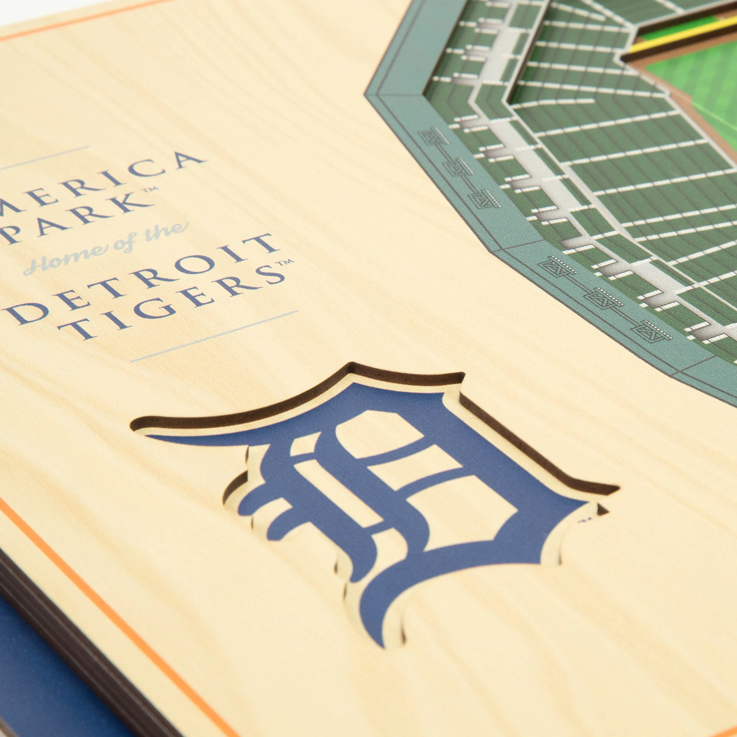 MLB Detroit Tigers You the Fan 5-Layer 3D Stadium View Wall Art - Image 4