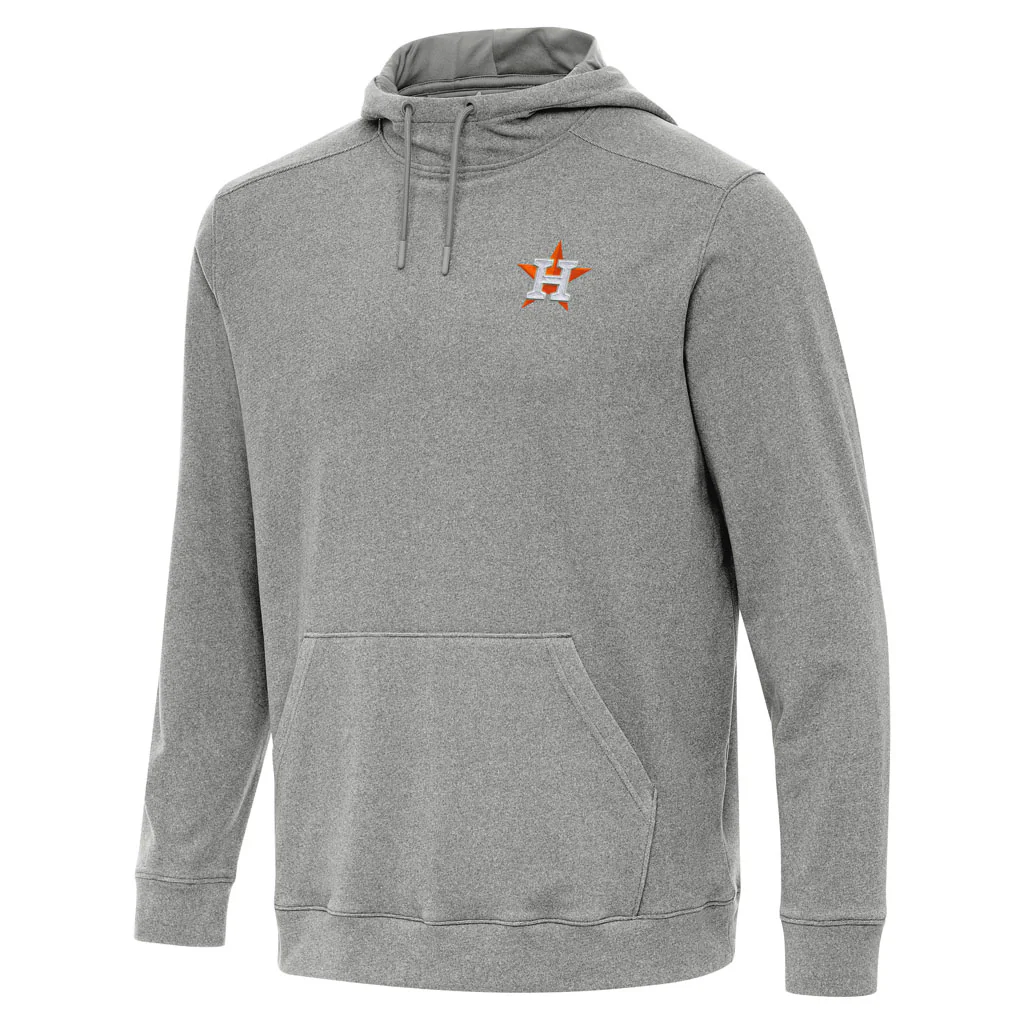 MLB Houston Astros Antigua Cloud Pullover Hoodie - Heather black