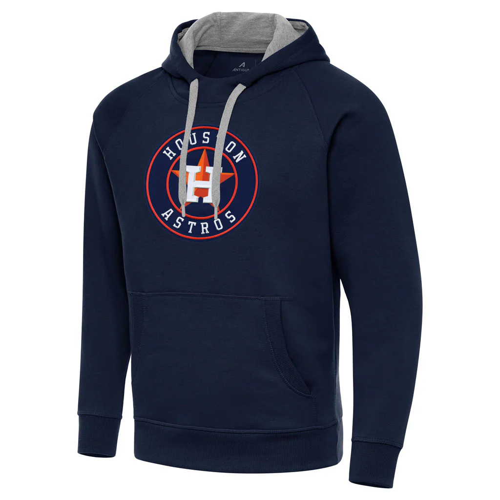 MLB Houston Astros Antigua Full Front Victory Pullover Hoodie - Navy