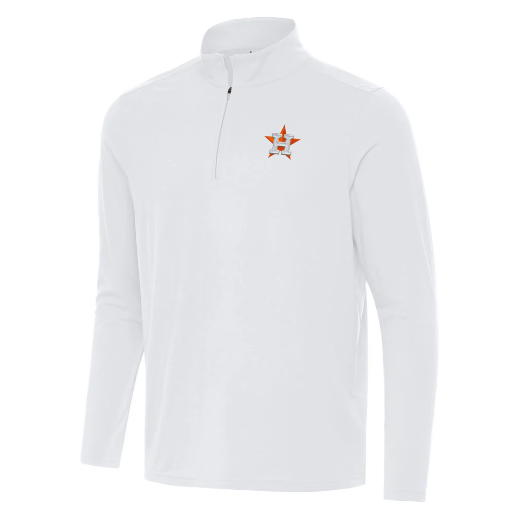 MLB Houston Astros Antigua Intent 1/4 Zip Pullover Jacket - White