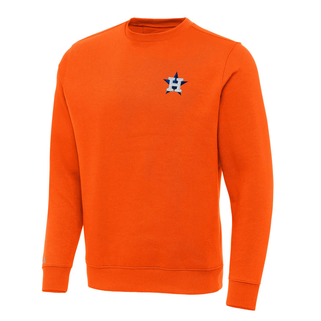 MLB Houston Astros Antigua Victory Crewneck Sweater - Orange