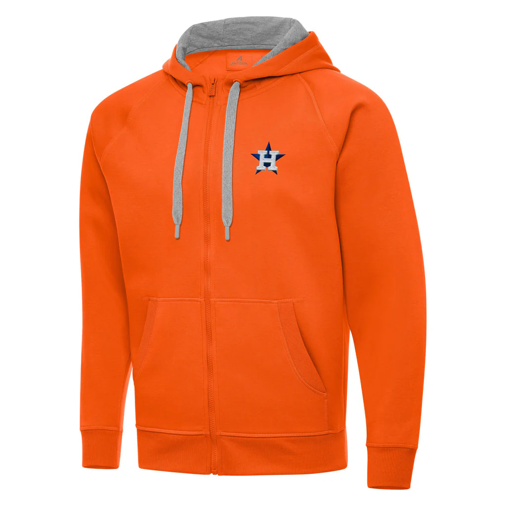 MLB Houston Astros Antigua Victory Full Zip Hoodie - Orange