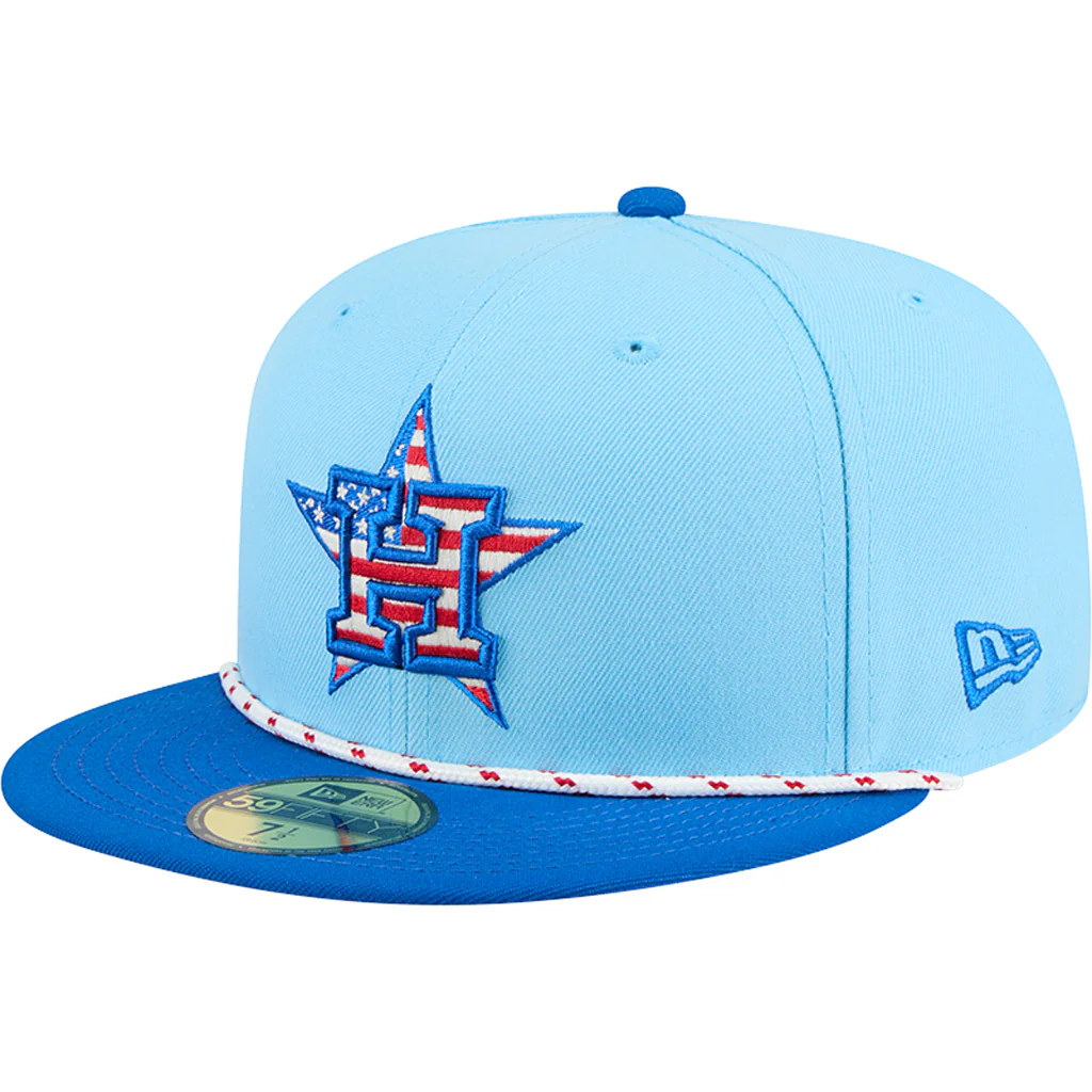 MLB Houston Astros New Era 2025 4th of July 59FIFTY Fitted Hat - Blue