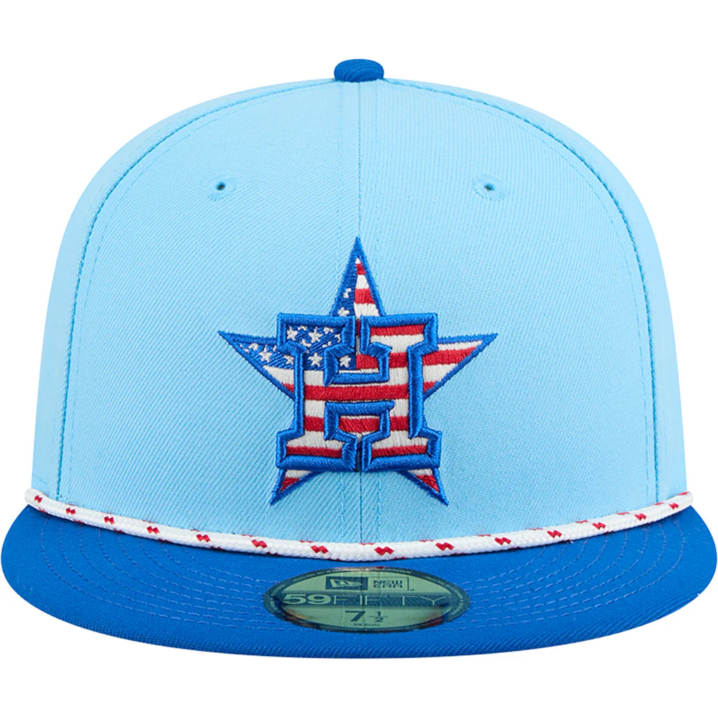 MLB Houston Astros New Era 2025 4th of July 59FIFTY Fitted Hat - Blue - Image 3