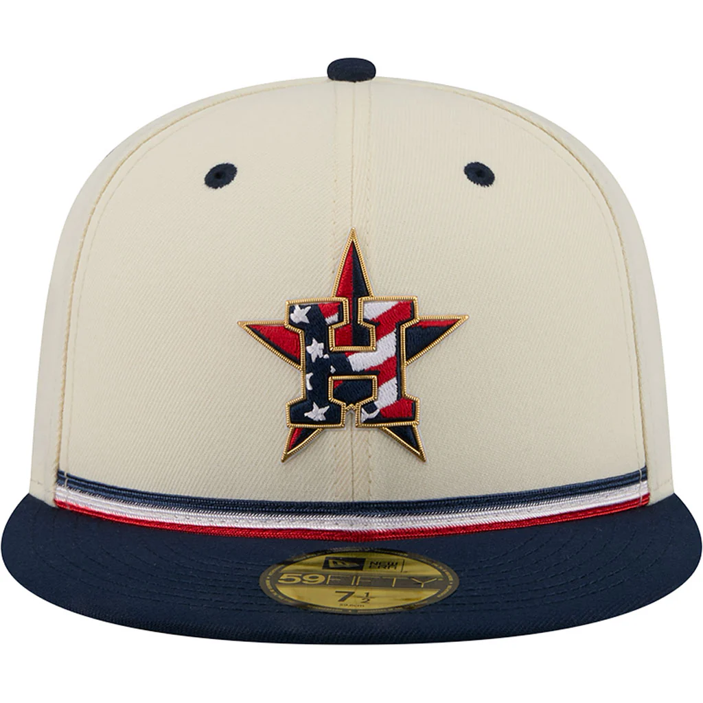 MLB Houston Astros New Era 2026 4th of July 59FIFTY Fitted Hat - Cream - Image 3