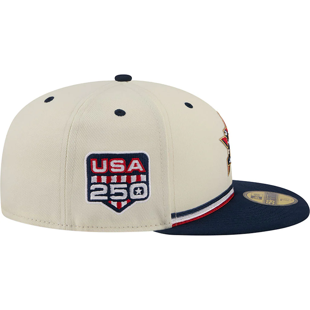MLB Houston Astros New Era 2026 4th of July 59FIFTY Fitted Hat - Cream - Image 5