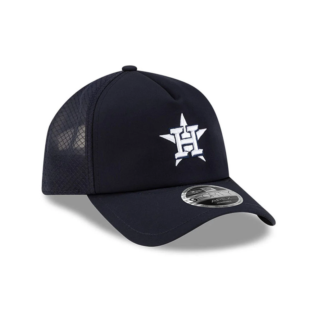 MLB Houston Astros New Era Batting Practice Apex 9FORTY Snapback Hat - Navy - Image 2