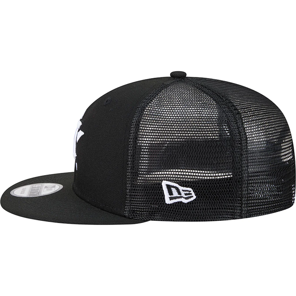 MLB Houston Astros New Era Black & White Trucker 9FIFTY Snapback Hat - Black - Image 4
