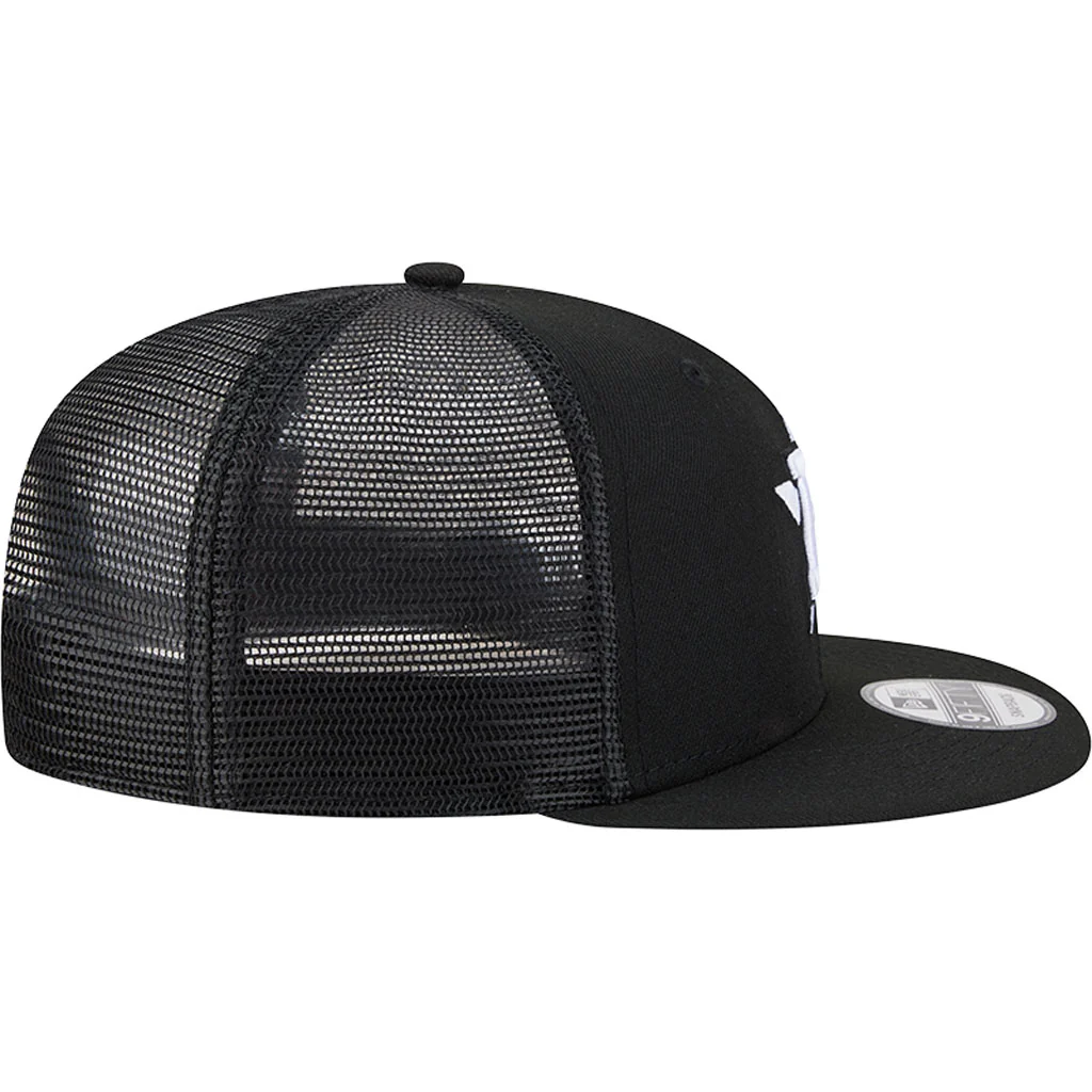 MLB Houston Astros New Era Black & White Trucker 9FIFTY Snapback Hat - Black - Image 5