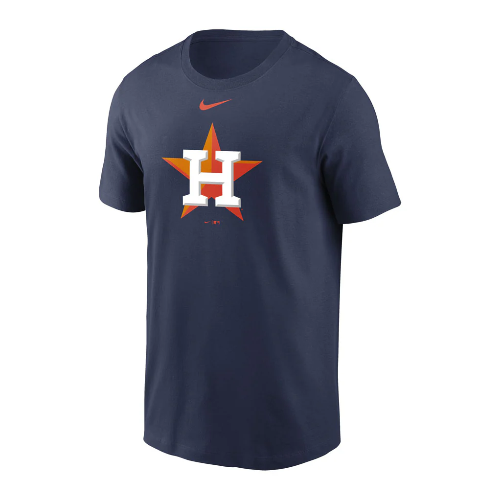 MLB Houston Astros Nike Cotton Logo T-Shirt - Navy - Image 2