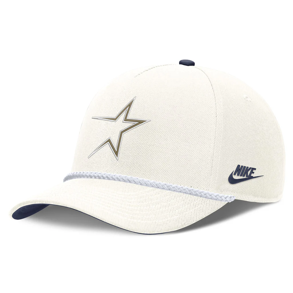 MLB Houston Astros Nike Rope Cooperstown Adjustable Hat - Cream