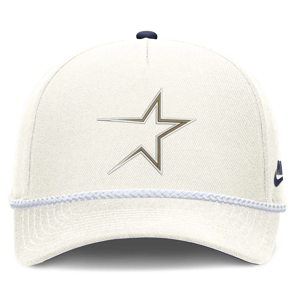 MLB Houston Astros Nike Rope Cooperstown Adjustable Hat - Cream - Image 3