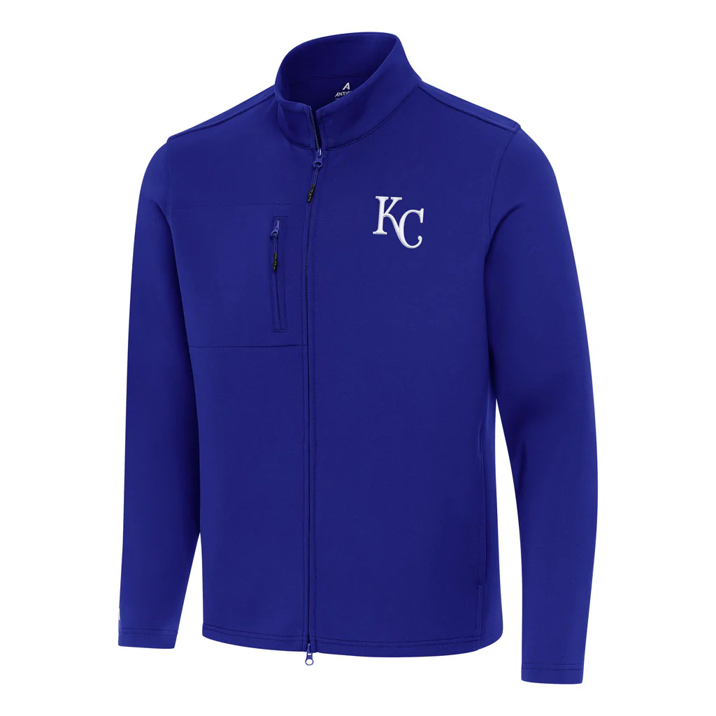 MLB Kansas City Royals Antigua Objection DBP Full Zip Jacket - Blue