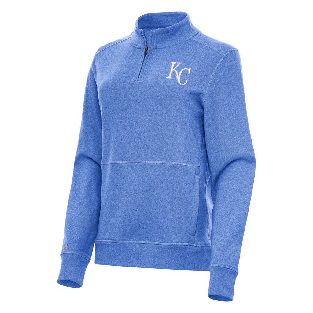 MLB Kansas City Royals Women's Antigua Crush 1/4 Zip Pullover Jacket