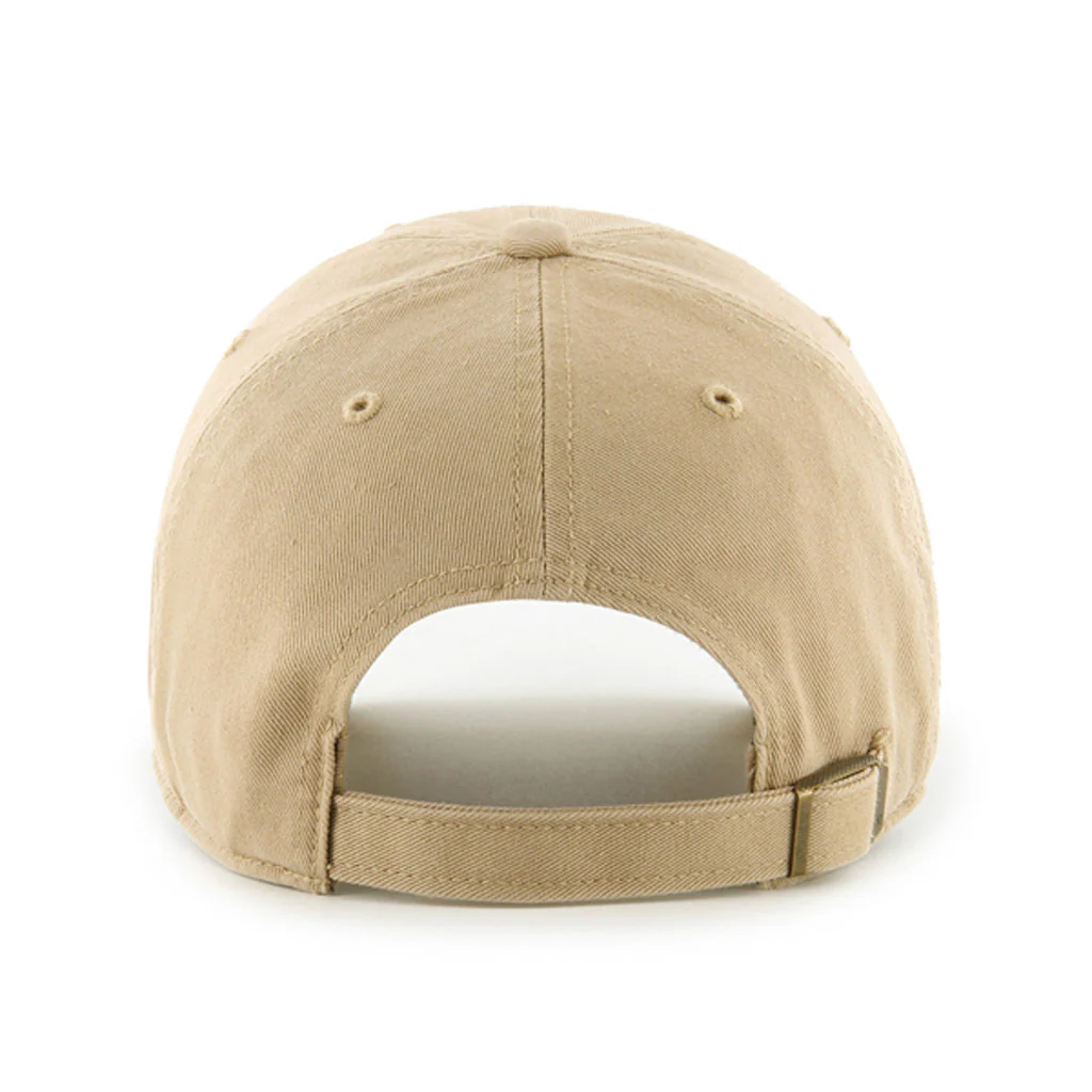 MLB Los Angeles Angels '47 White Logo Clean Up Adjustable Hat - Khaki - Image 2