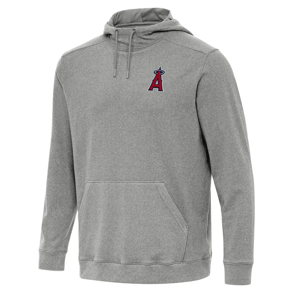 MLB Los Angeles Angels Antigua Cloud Pullover Hoodie - Heather black