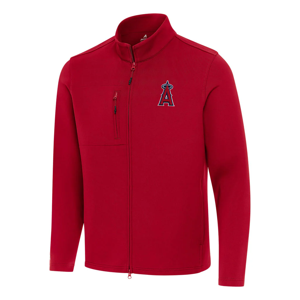 MLB Los Angeles Angels Antigua Objection DBP Full Zip Jacket - Red