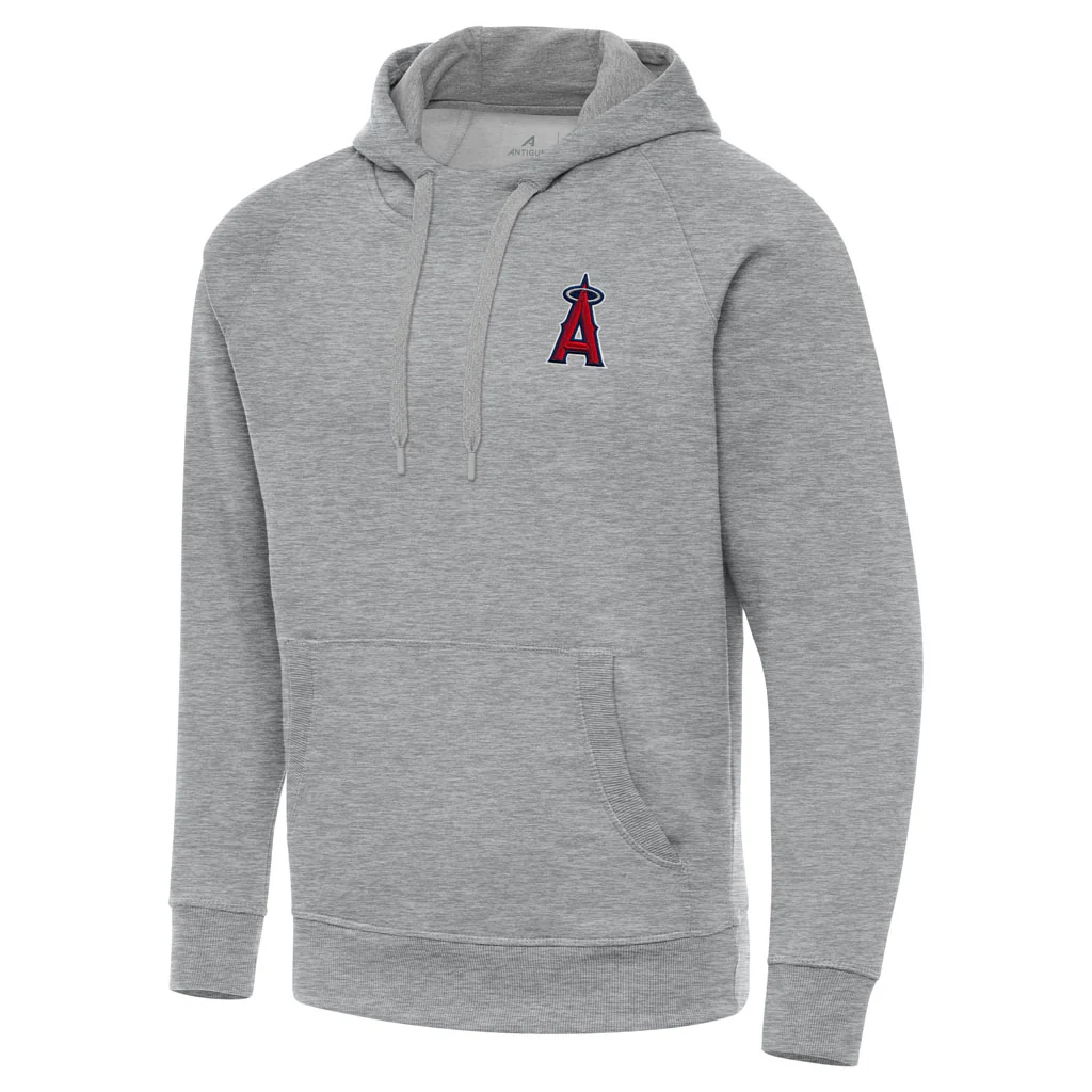 MLB Los Angeles Angels Antigua Victory Pullover Hoodie - Heather gray