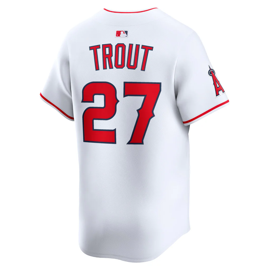 MLB Los Angeles Angels Mike Trout Nike Home Limited Jersey - Image 3