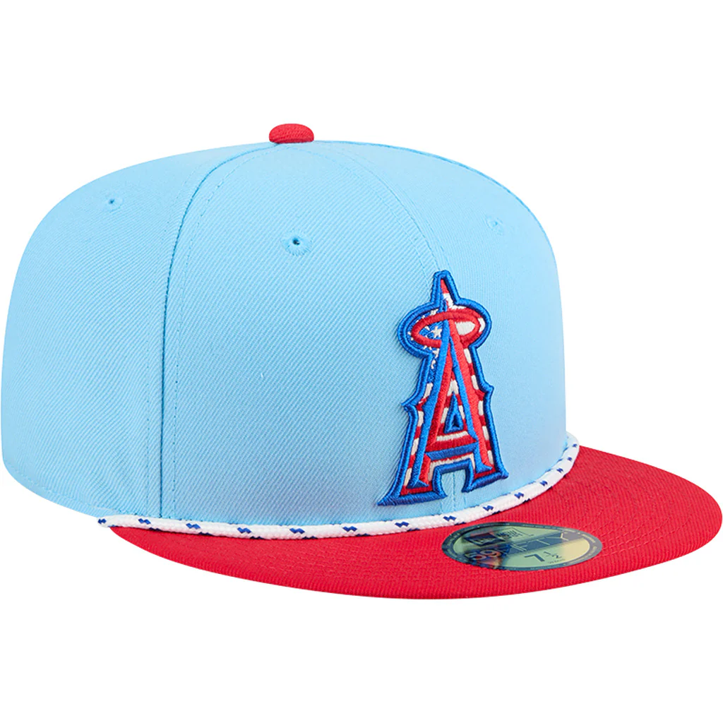 MLB Los Angeles Angels New Era 2025 4th of July 59FIFTY Fitted Hat - Blue - Image 2