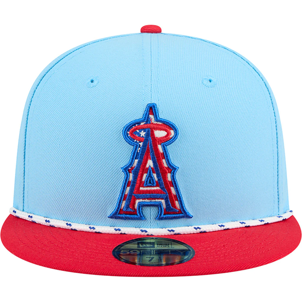 MLB Los Angeles Angels New Era 2025 4th of July 59FIFTY Fitted Hat - Blue - Image 3