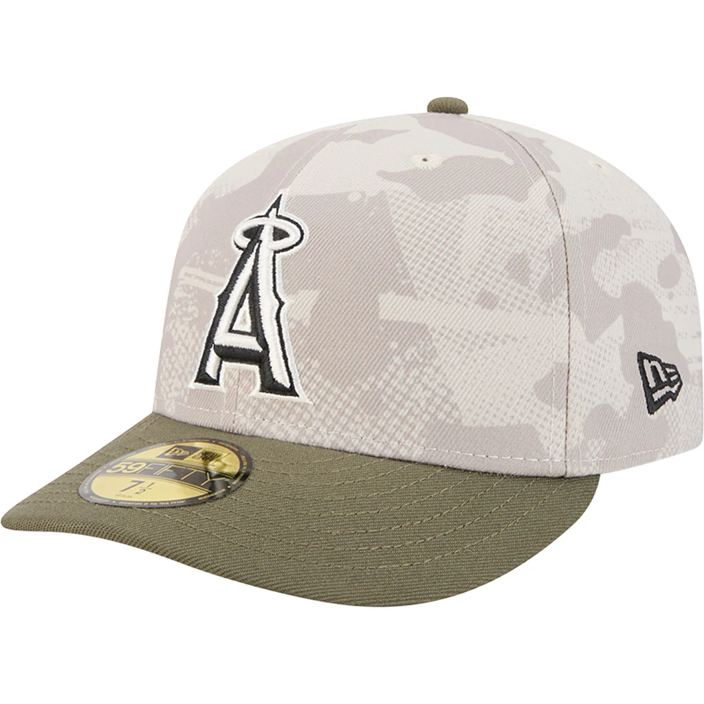MLB Los Angeles Angels New Era 2025 Armed Forces Day 59FIFTY Fitted Hat - Stone - Image 2