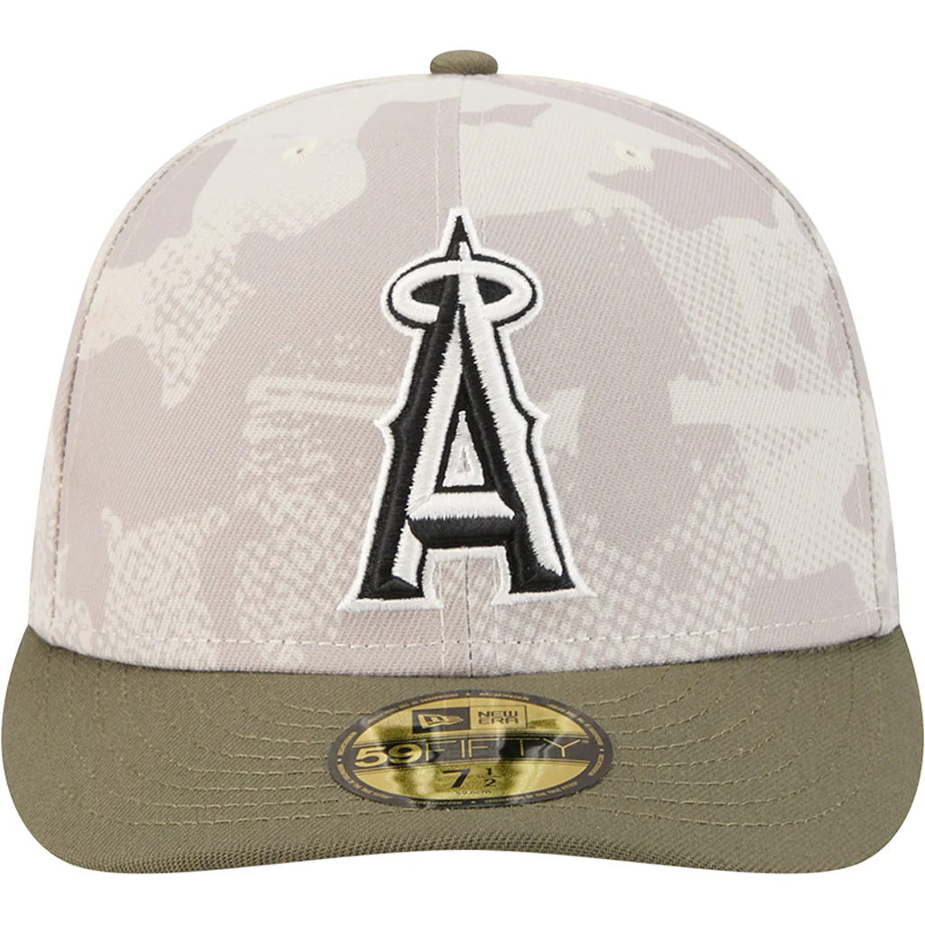MLB Los Angeles Angels New Era 2025 Armed Forces Day 59FIFTY Fitted Hat - Stone - Image 3