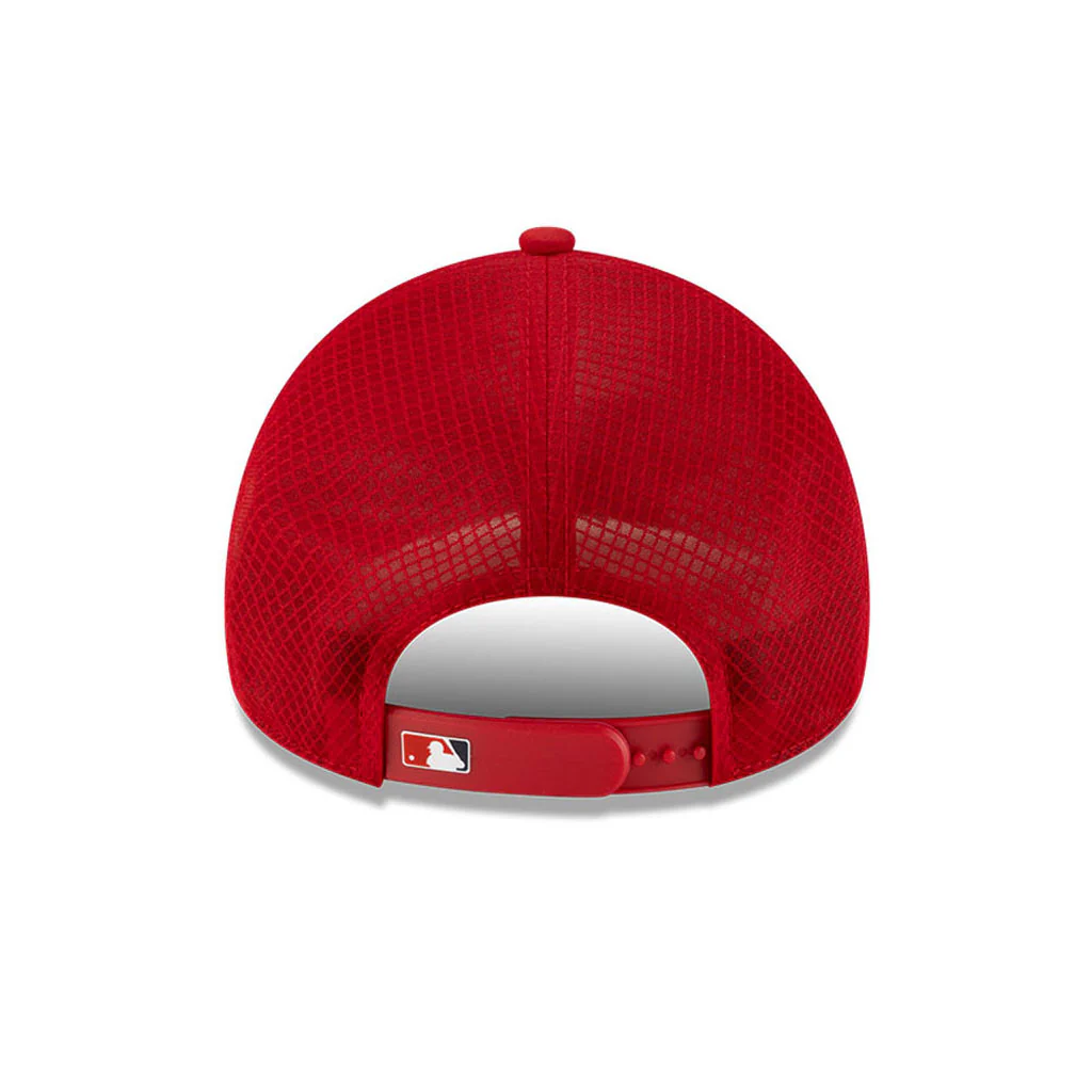 MLB Los Angeles Angels New Era Batting Practice Apex 9FORTY Snapback Hat - Red - Image 3
