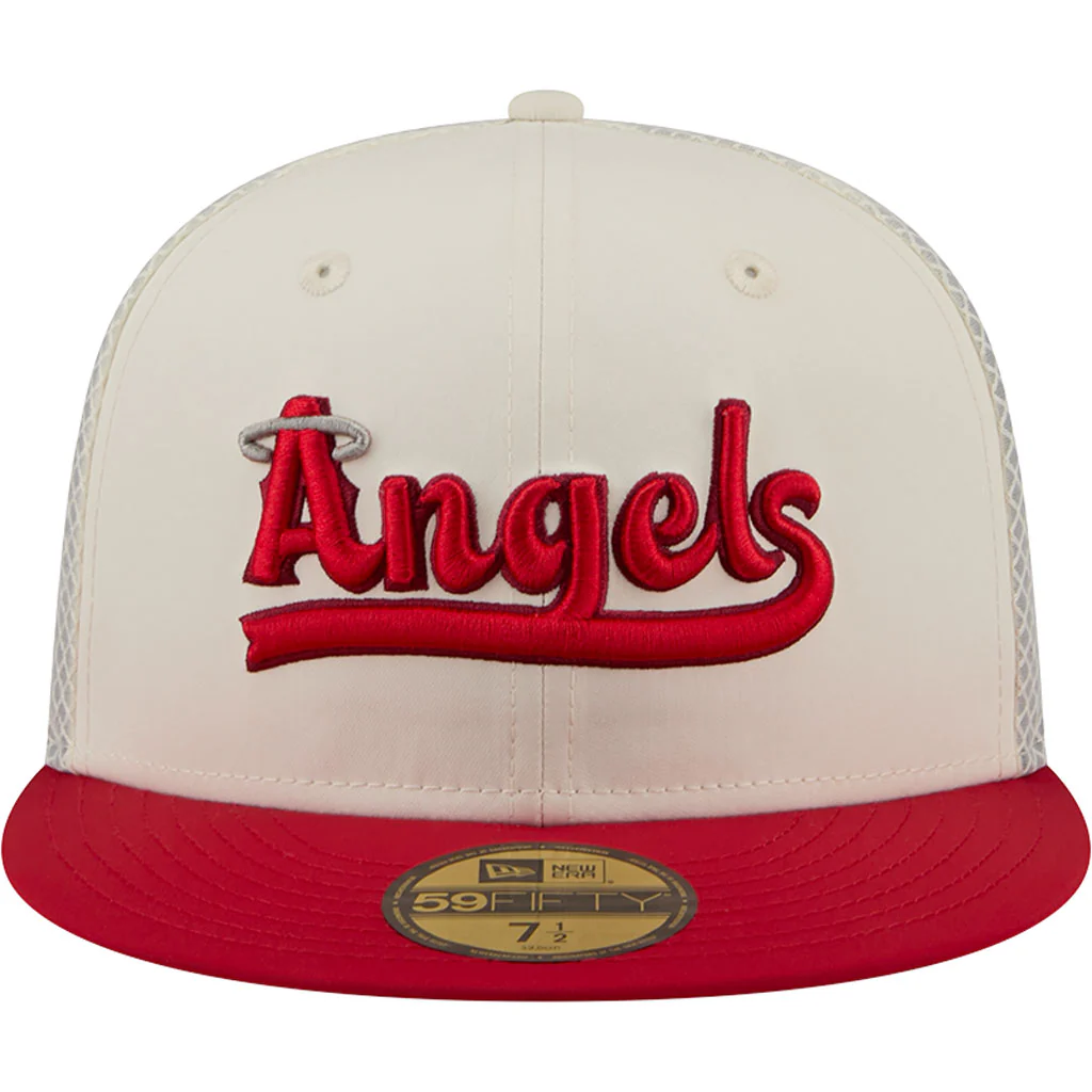 MLB Los Angeles Angels New Era City Connect Batting Practice 59FIFTY Fitted Hat - Cream - Image 3