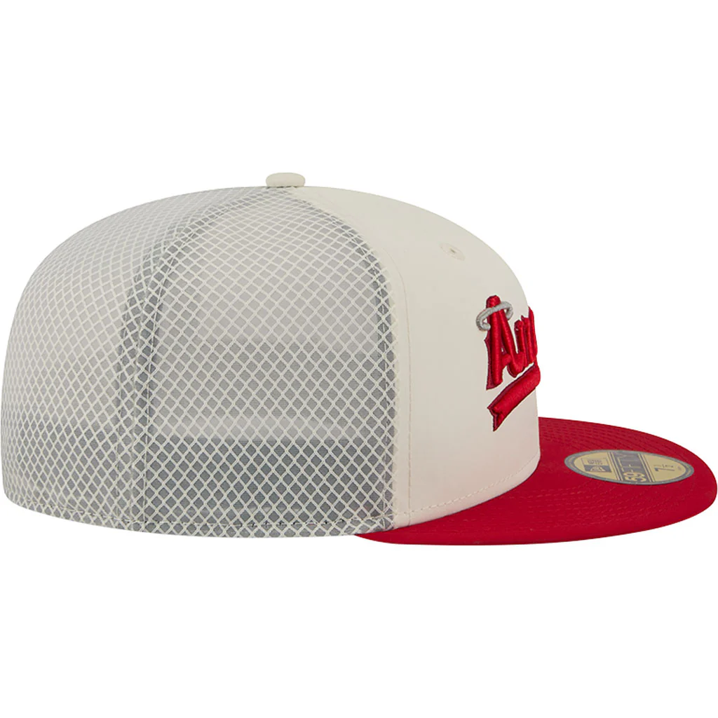 MLB Los Angeles Angels New Era City Connect Batting Practice 59FIFTY Fitted Hat - Cream - Image 5
