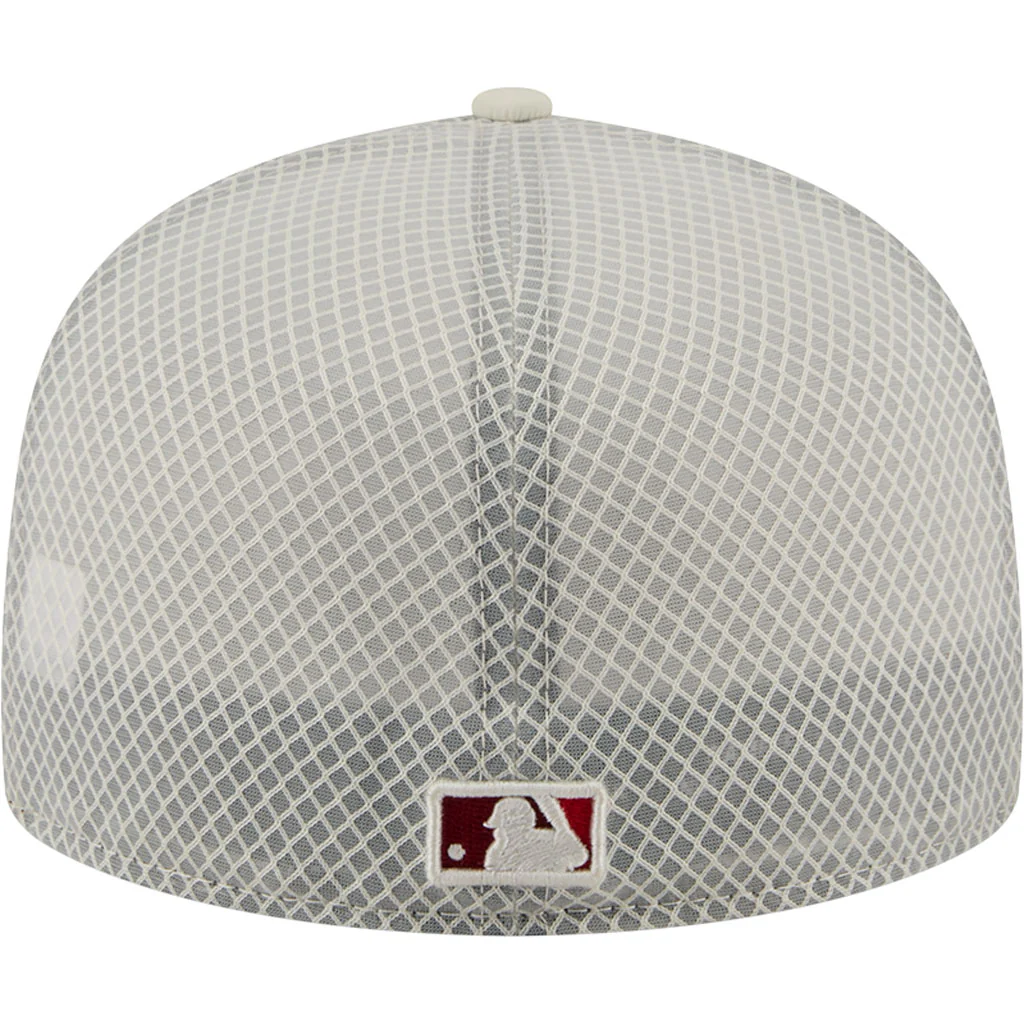 MLB Los Angeles Angels New Era City Connect Batting Practice 59FIFTY Fitted Hat - Cream - Image 6