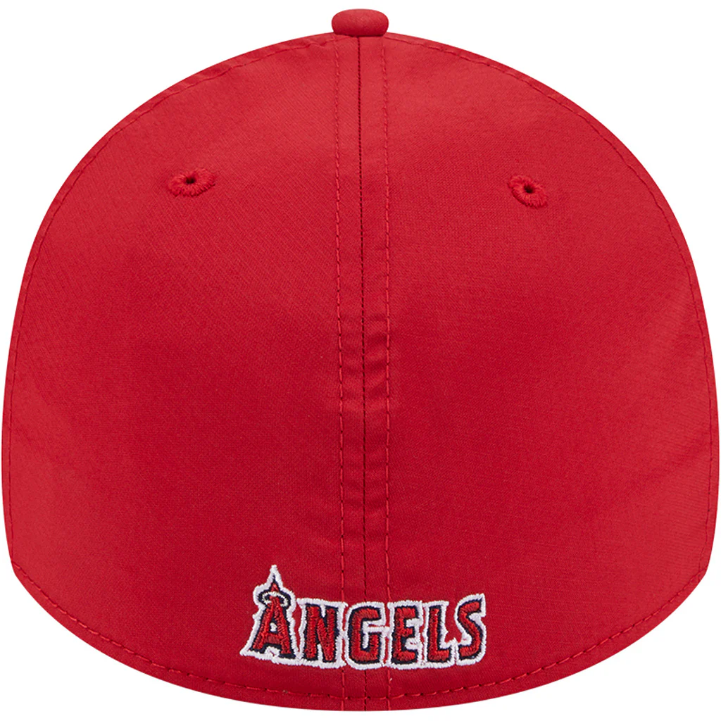 MLB Los Angeles Angels New Era Mid Perf 39THIRTY Flex Fit Hat - Red - Image 4