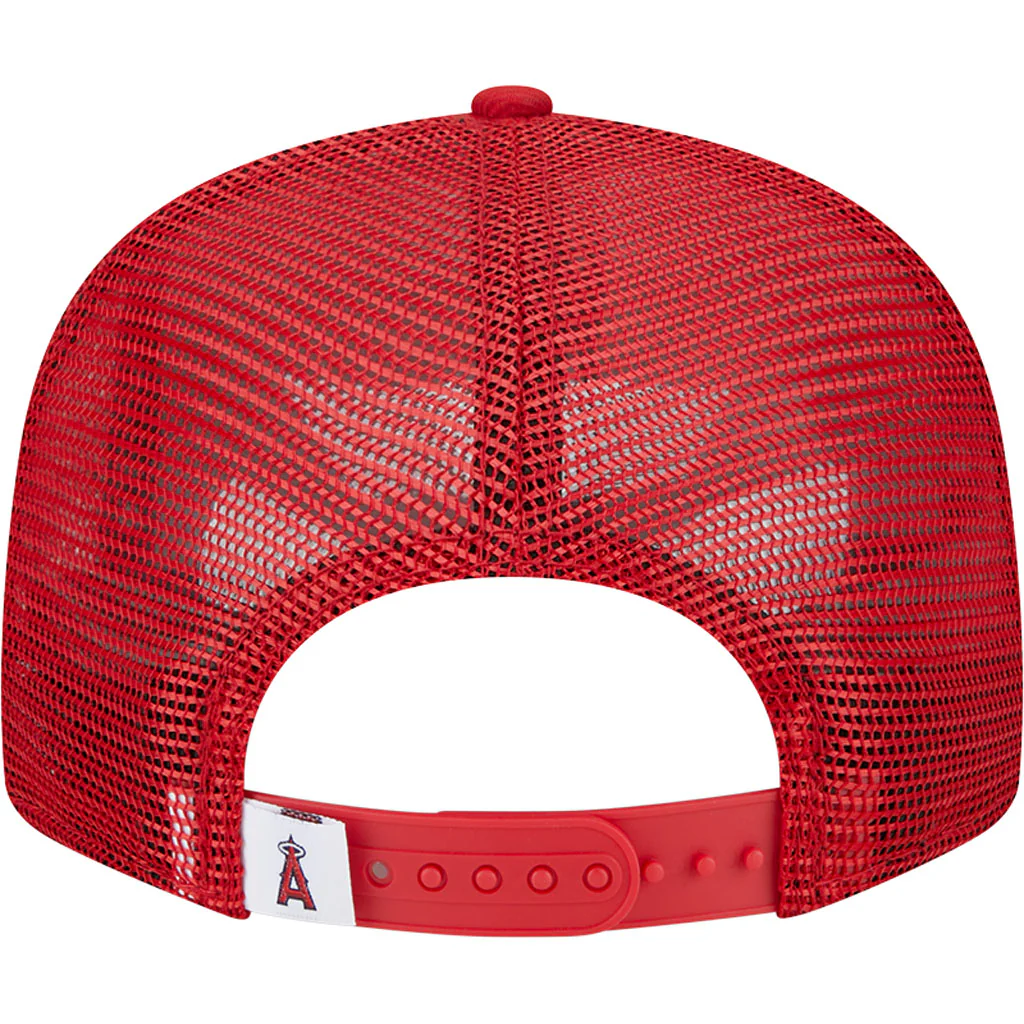 MLB Los Angeles Angels New Era OTC Trucker 9FIFTY Snapback Hat - Red - Image 6