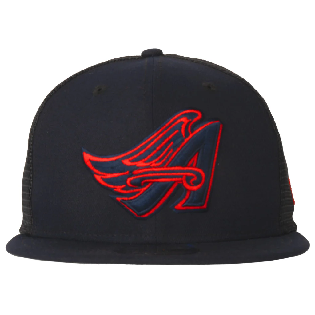 MLB Los Angeles Angels New Era Shadowline 9FIFTY Snapback Trucker Hat - Navy - Image 2
