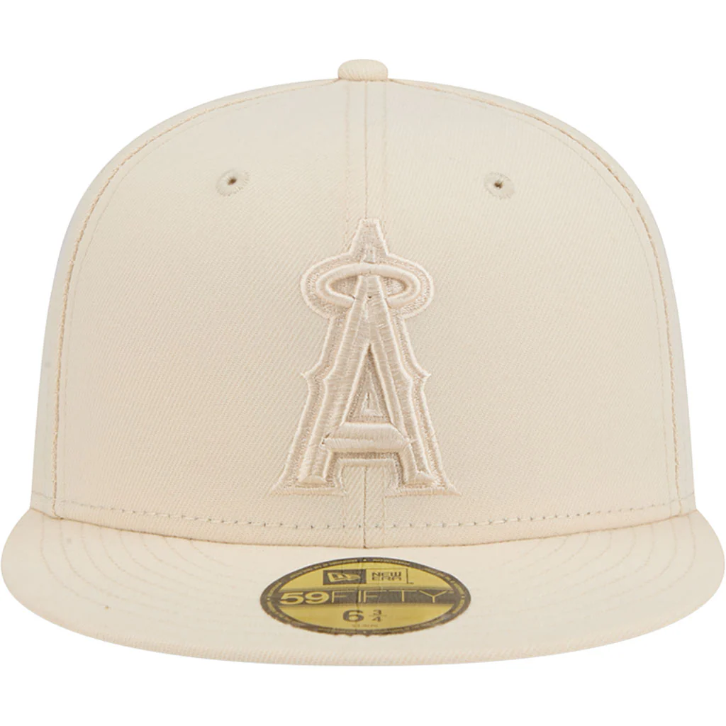 MLB Los Angeles Angels New Era Vanilla 59FIFTY Fitted Hat - Cream - Image 3
