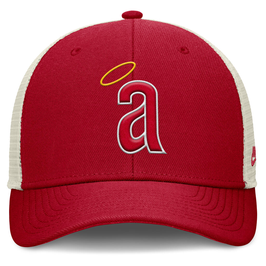 MLB Los Angeles Angels Nike Cooperstown Trucker Snapback Hat - Red - Image 2