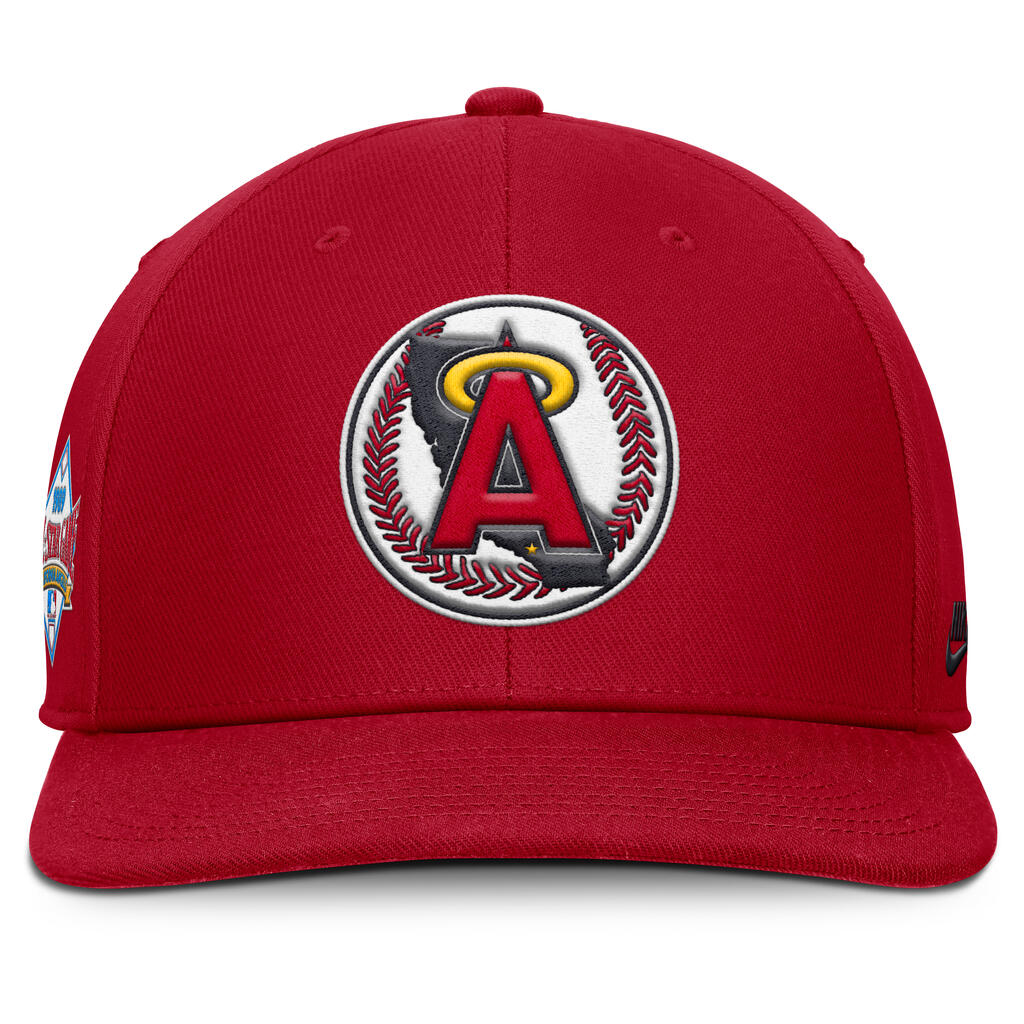 MLB Los Angeles Angels Nike Coopertsown Dri-Fit Snapback Hat - Red - Image 2