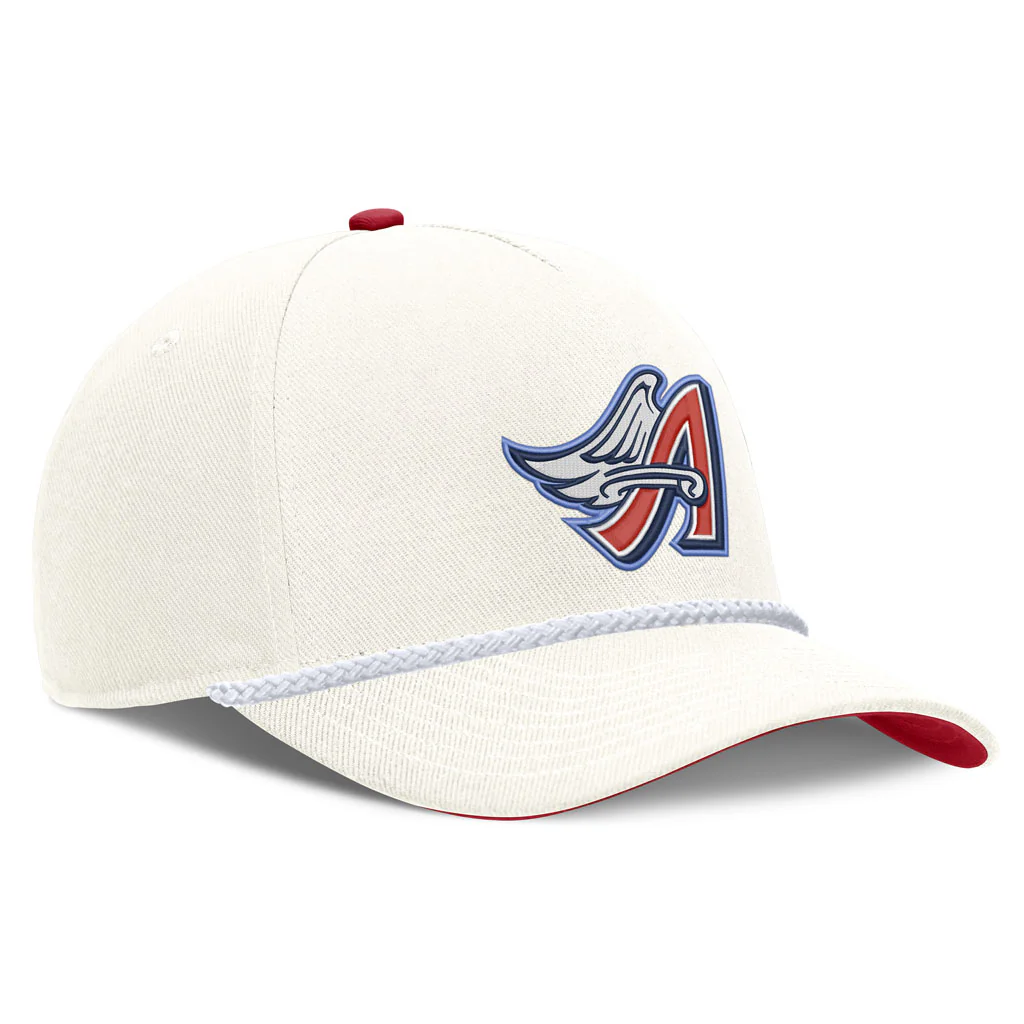 MLB Los Angeles Angels Nike Rope Cooperstown Adjustable Hat - Cream - Image 2