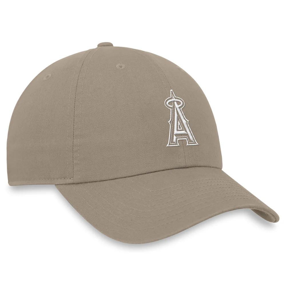 MLB Los Angeles Angels Nike White Logo Adjustable Hat - Tan - Image 2