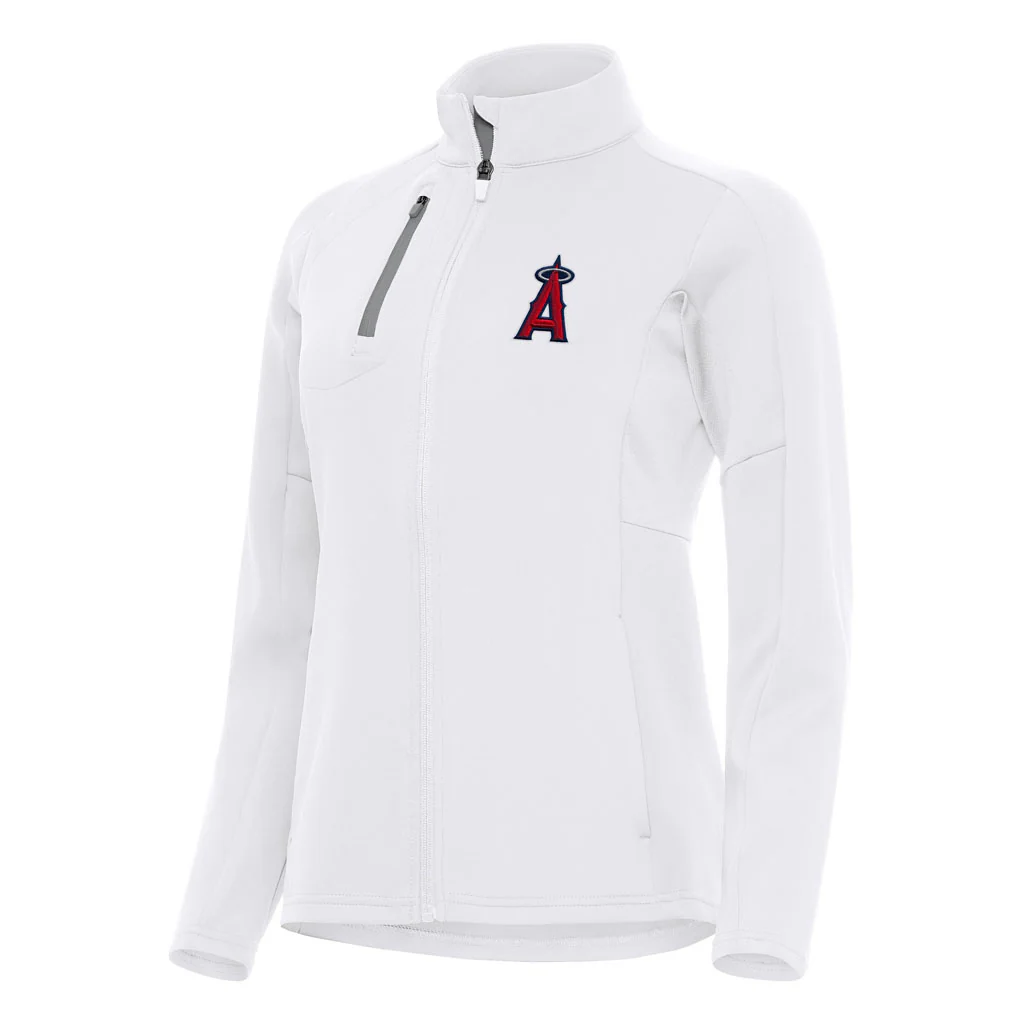 MLB Los Angeles Angels Women's Antigua Generation Full Zip Jacket - White