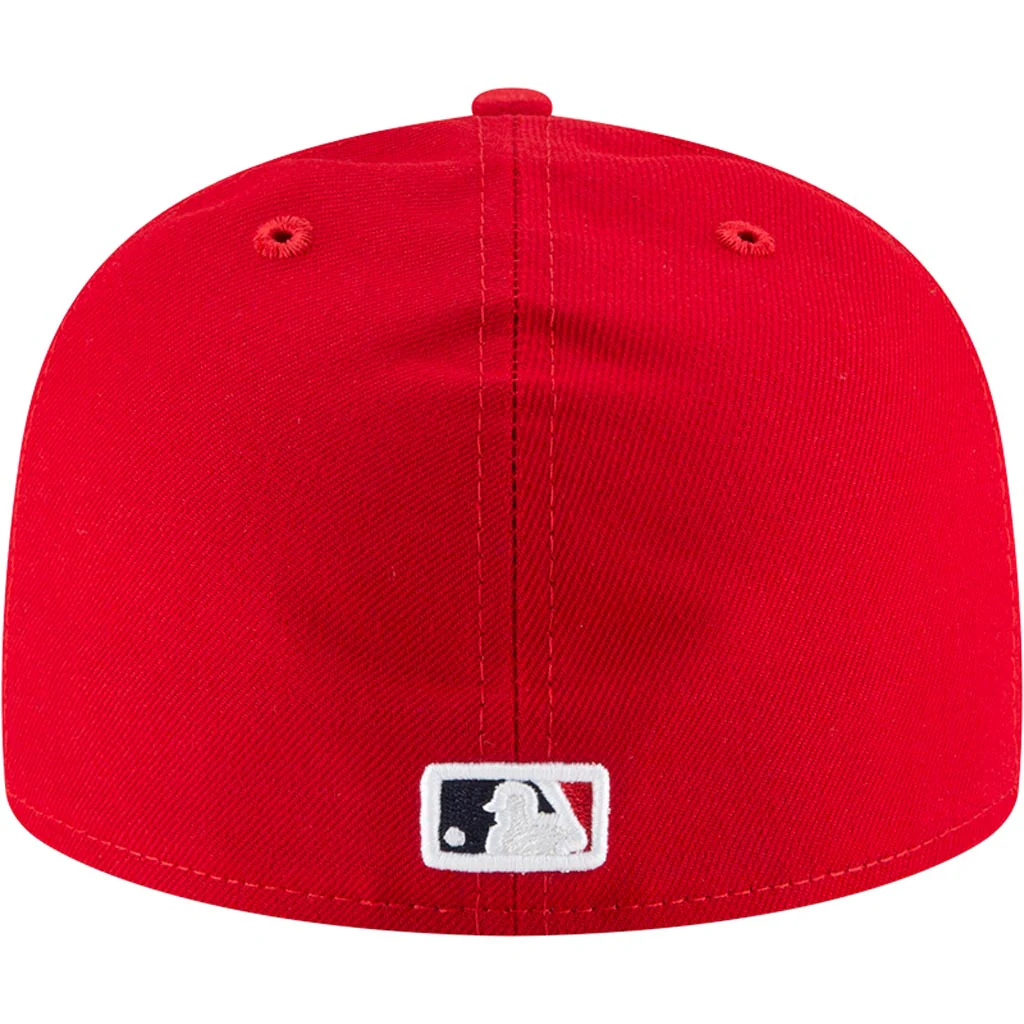 MLB Los Angeles Angels Youth New Era Home Authentic Collection 59FIFTY Fitted Hat - Red - Image 4