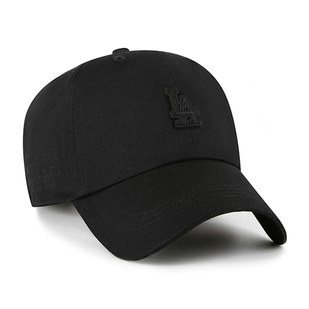 MLB Los Angeles Dodgers '47 Black on Black Contemporary Clean Up Adjustable Hat - Black - Image 2