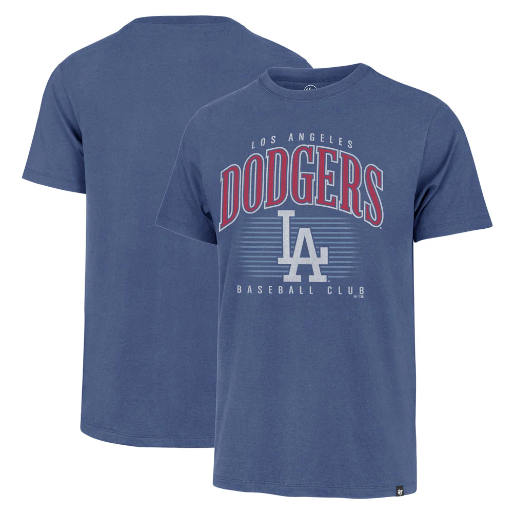 MLB Los Angeles Dodgers '47 Double Header Franklin T-Shirt - Blue