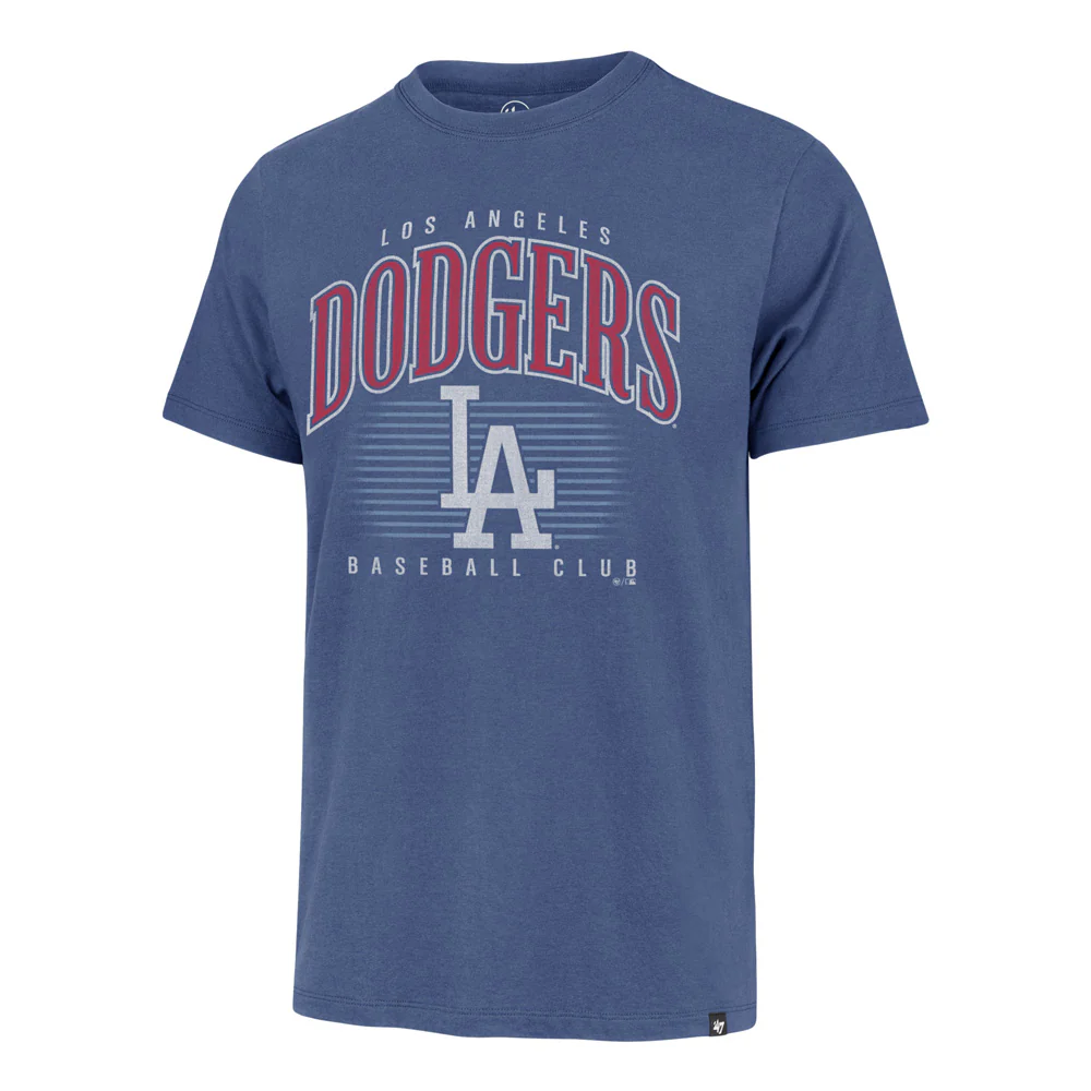 MLB Los Angeles Dodgers '47 Double Header Franklin T-Shirt - Blue - Image 2