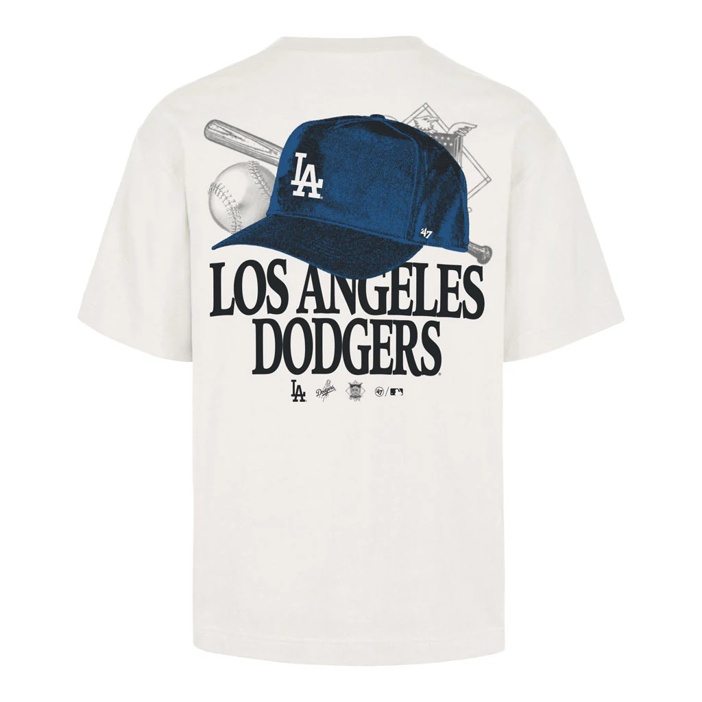 MLB Los Angeles Dodgers '47 In The Paper Foundation T-Shirt - Sand - Image 2