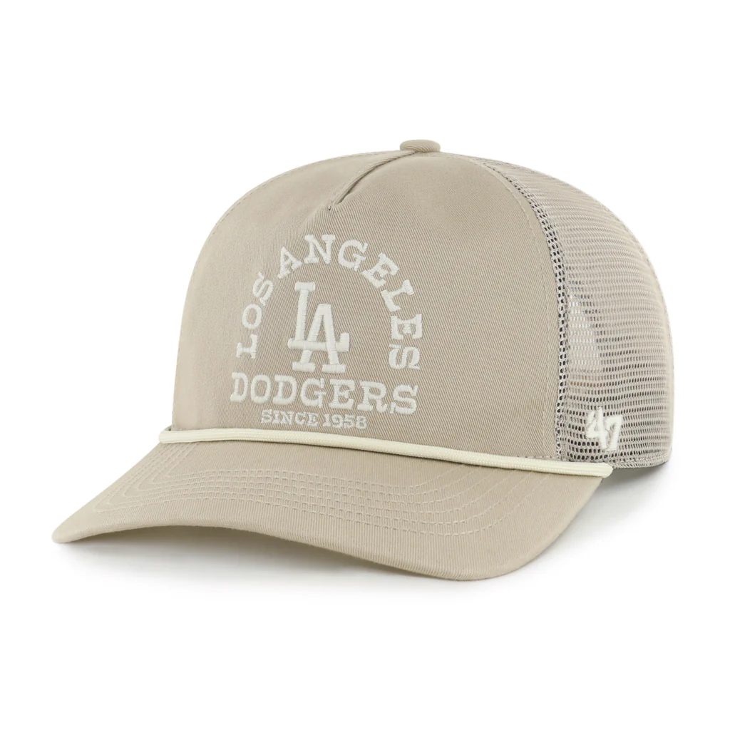 MLB Los Angeles Dodgers '47 Ranchero Hitch Snapback Trucker Hat - Khaki